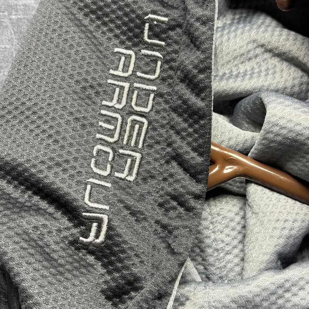 Under Armour Hoodie Mens XL Gray Textured Pullover Logo Athletic Sweatshirt